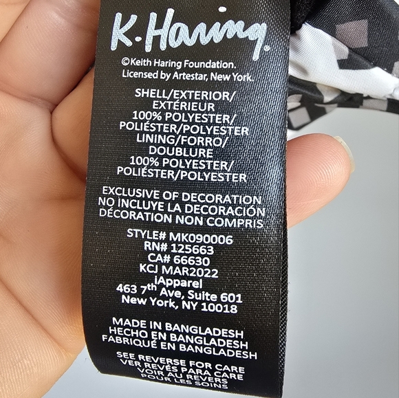 Members Only x K. Haring, New, Full Zip Windbreaker Jacket, Men's Size Small - Picture 10 of 11